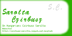 sarolta czirbusz business card